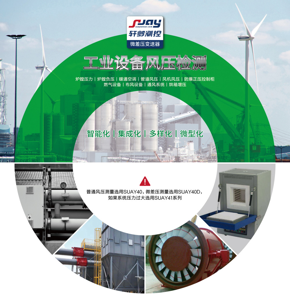 工業設備風壓檢測（爐膛壓力、爐膛負壓、暖通空調、管道風壓、風機風壓等）